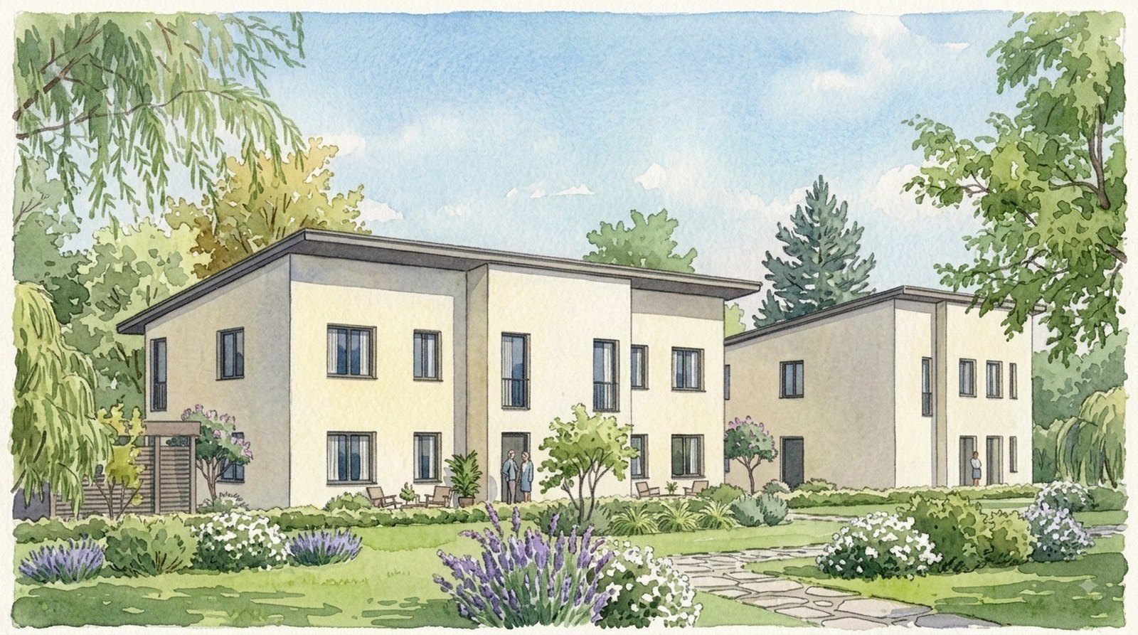 Villa Louisa — Aquarell-Visualisierung