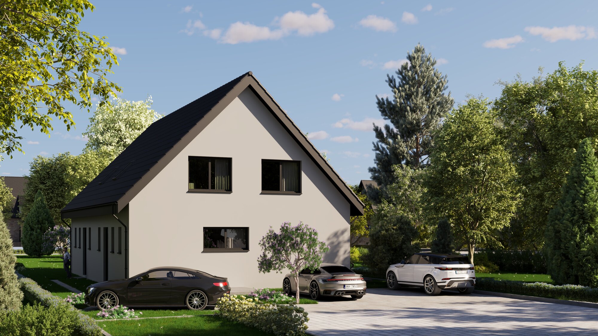 Visualisierung Villa Wilhelm – Ansicht 1